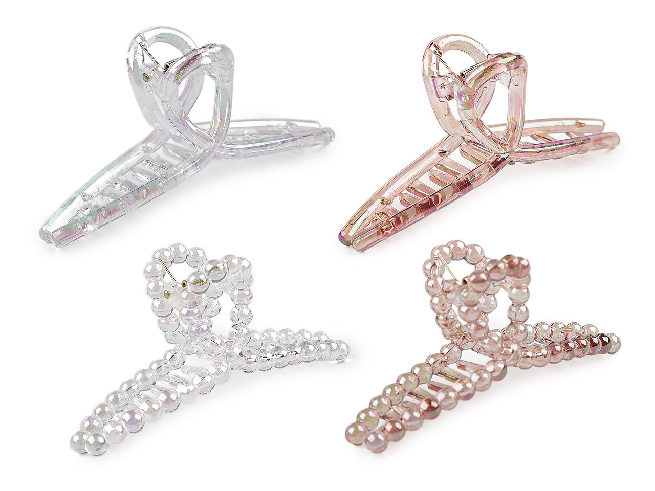 Skřipec do vlasů, malé, 2 pudrová AB