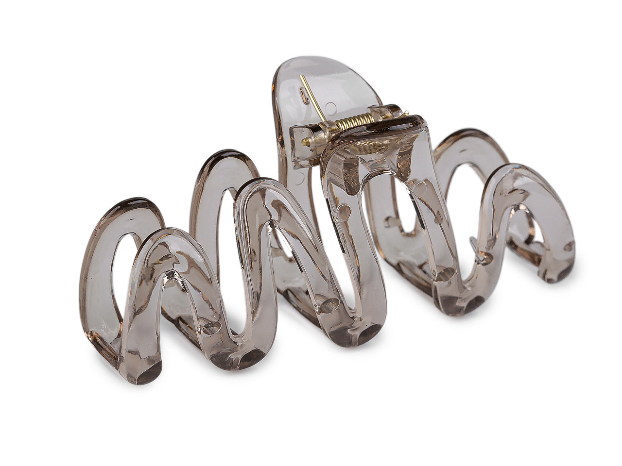 Skřipec do vlasů, malé, 1 bílá mléčná lesk