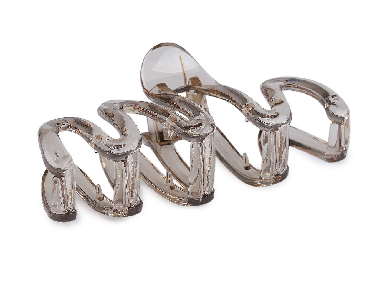 Skřipec do vlasů, malé, 1 bílá mléčná lesk