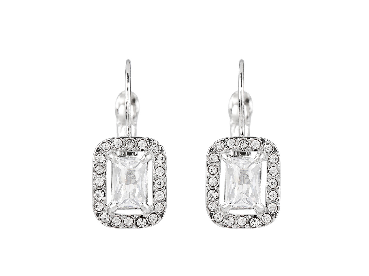 Náušnice z nerezovej ocele s brúsenými kamienkami