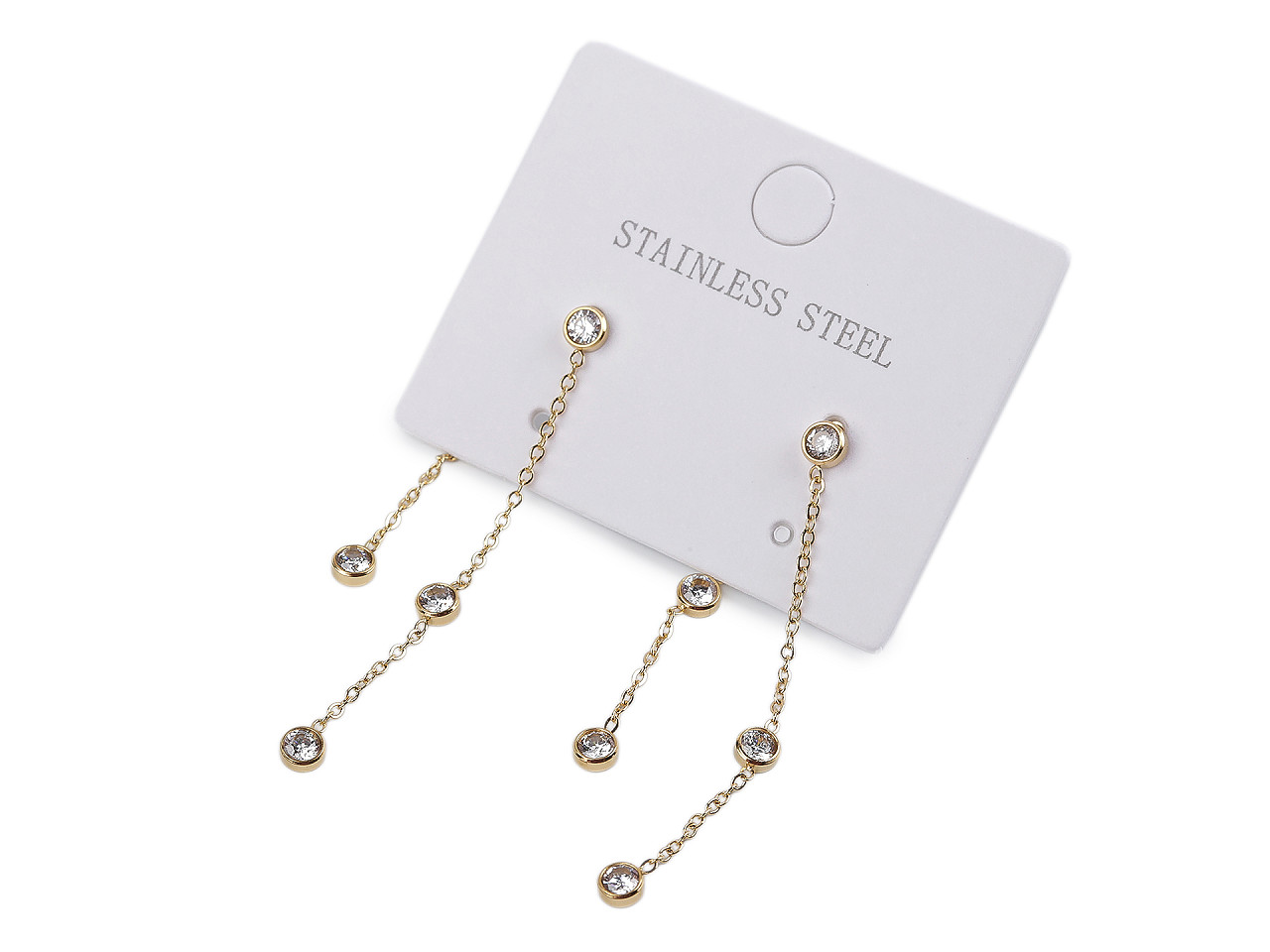 Náušnice z nerezovej ocele s brúsenými kamienkami