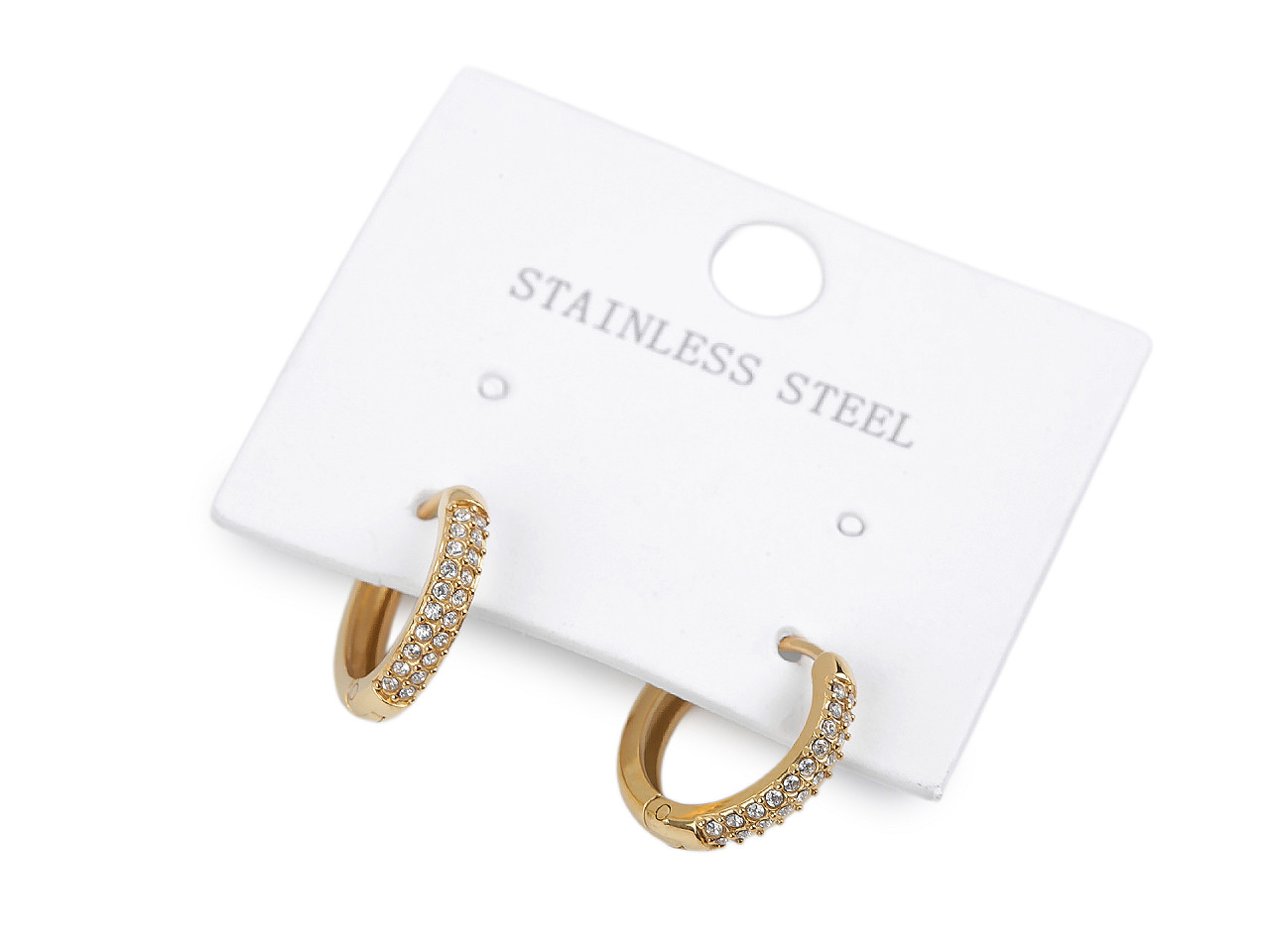 Náušnice z nerezovej ocele s brúsenými kamienkami