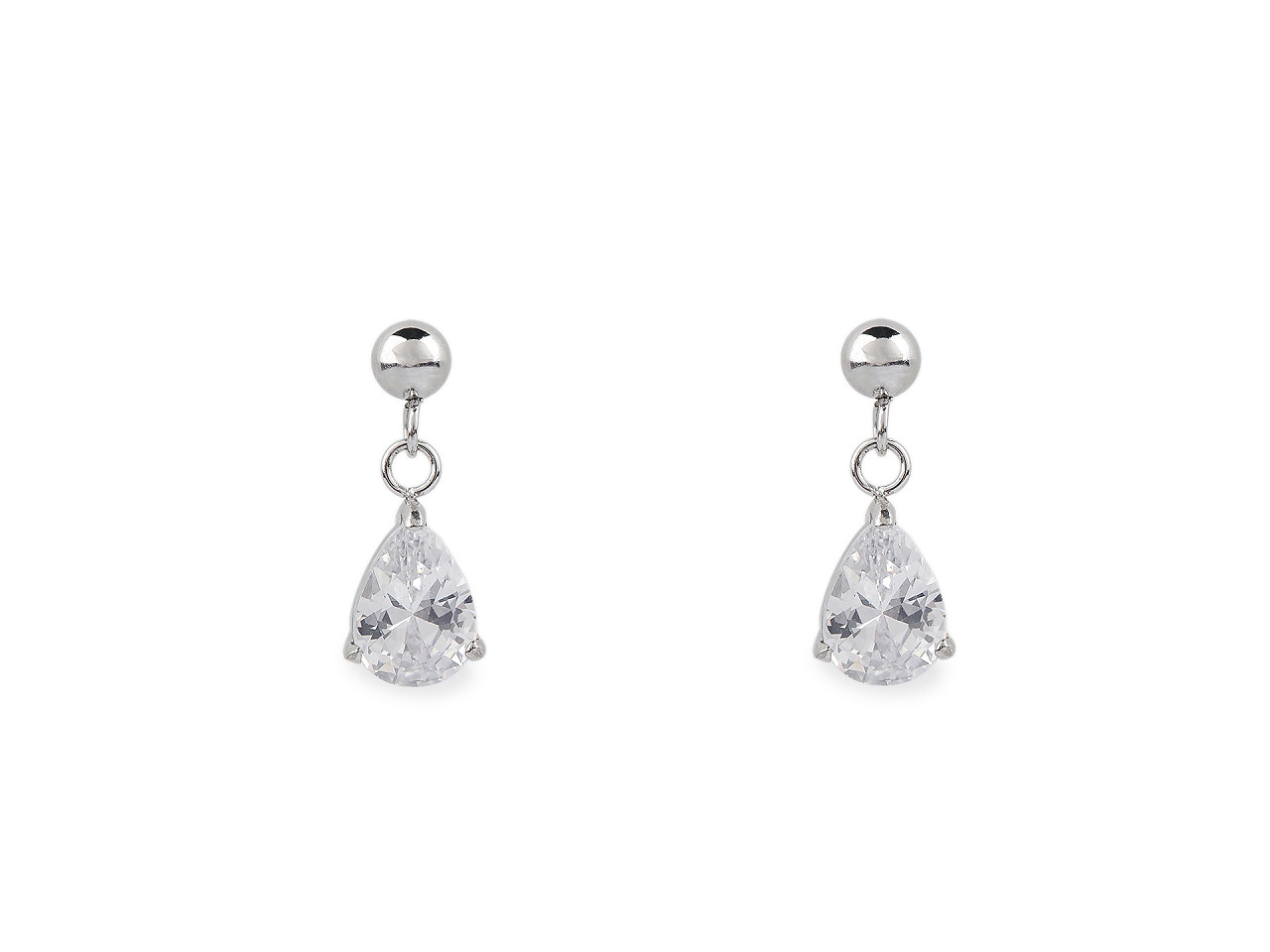 Náušnice z nerezovej ocele s brúseným kamienkom