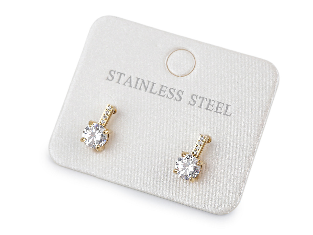 Náušnice z nerezovej ocele s brúsenými kamienkami