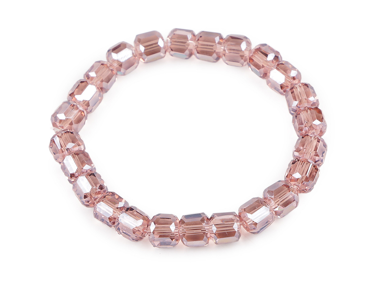 Náramek pružný z broušených korálků s AB efektem, malé, 1 crystal