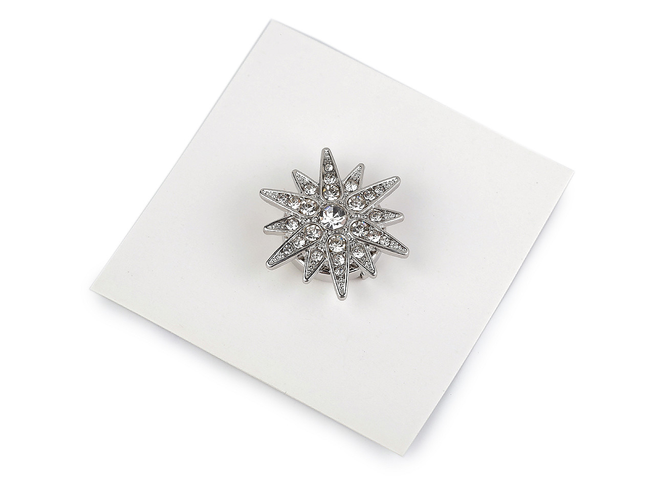 Ozdoba na gombík s brúsenými kamienkami