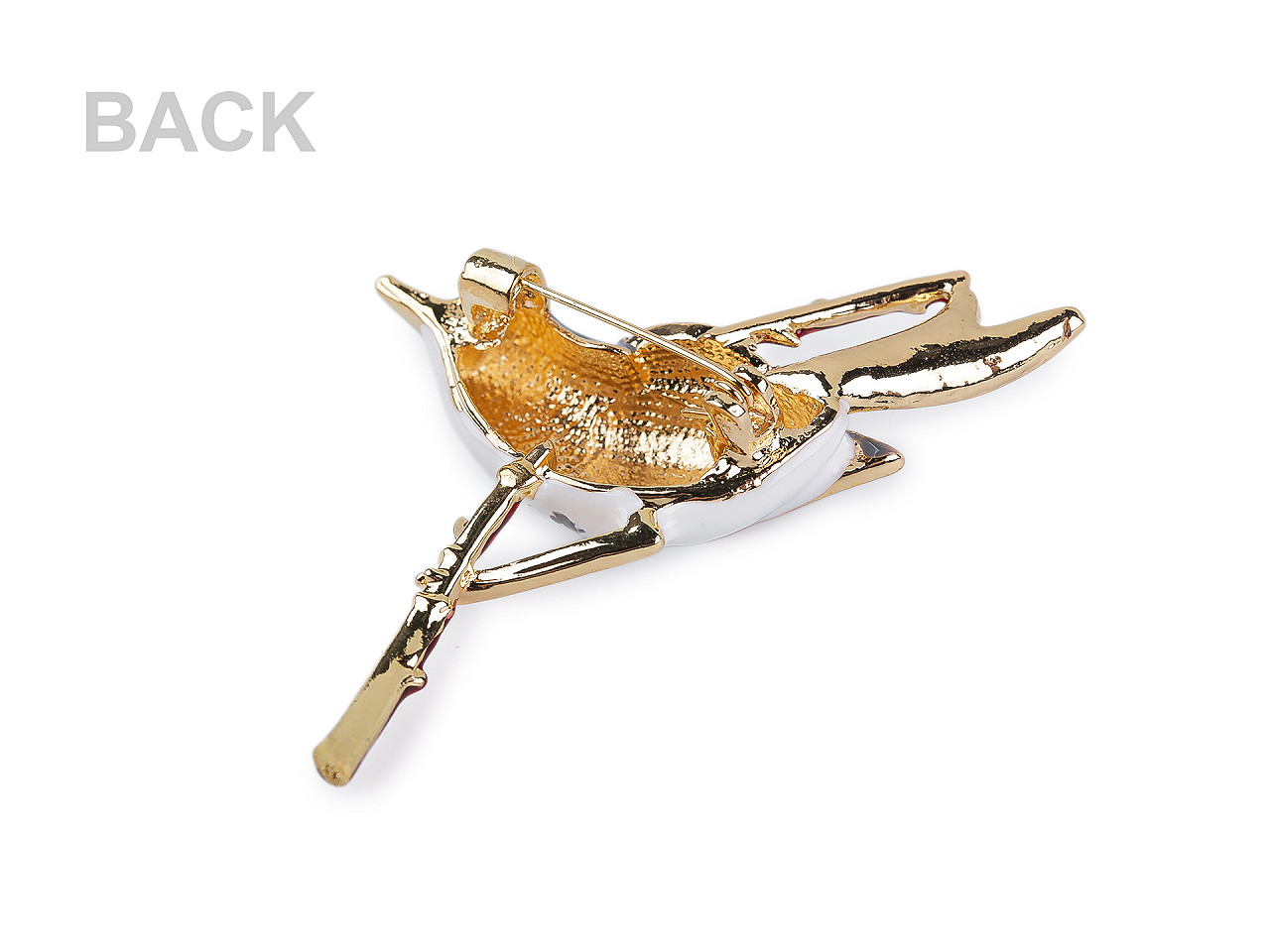 Brož ptáček, malé, 3 zelená