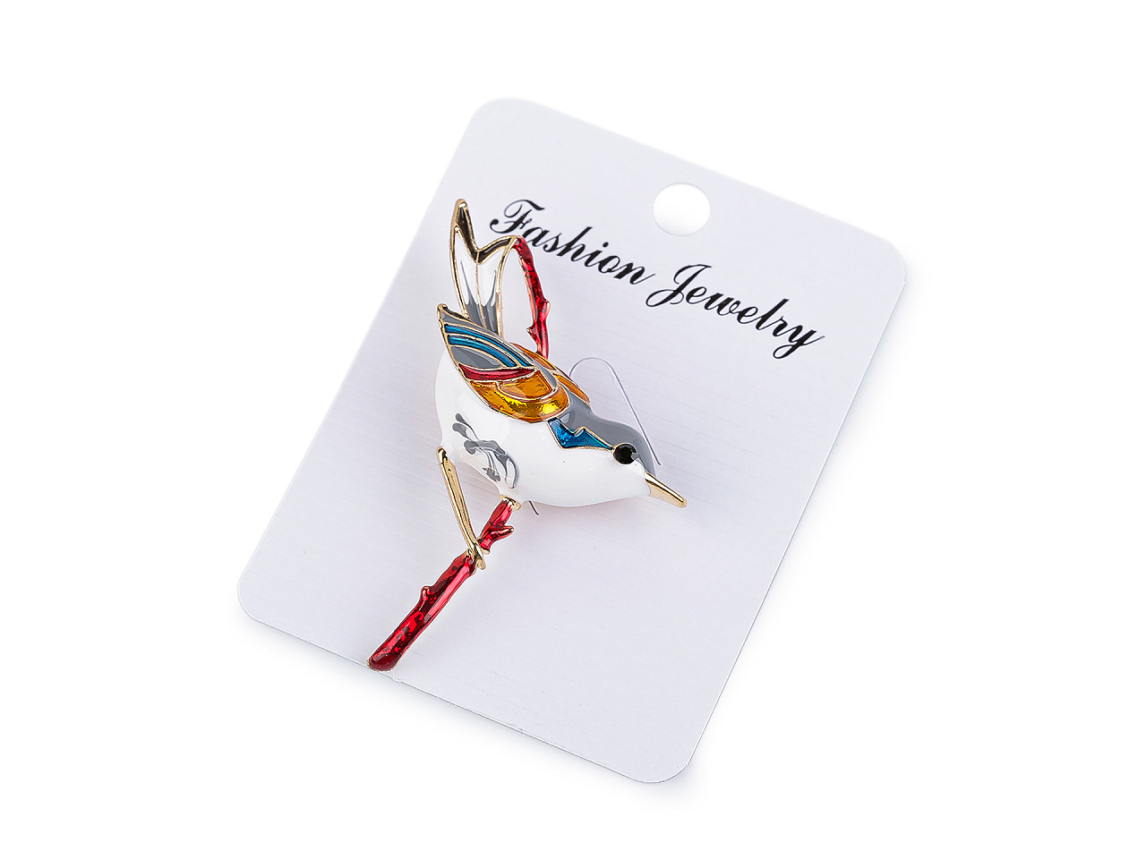 Brož ptáček, malé, 3 zelená