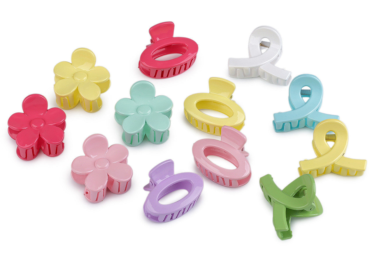 Skřipec do vlasů, střední, 5 mix