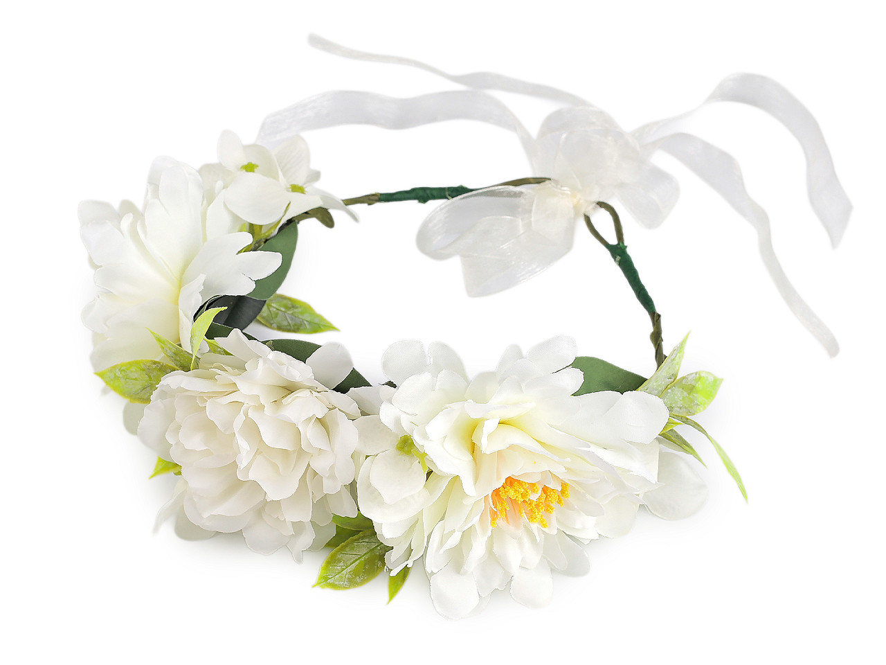 Květinový věneček do vlasů, malé, 2 starorůžová sv.