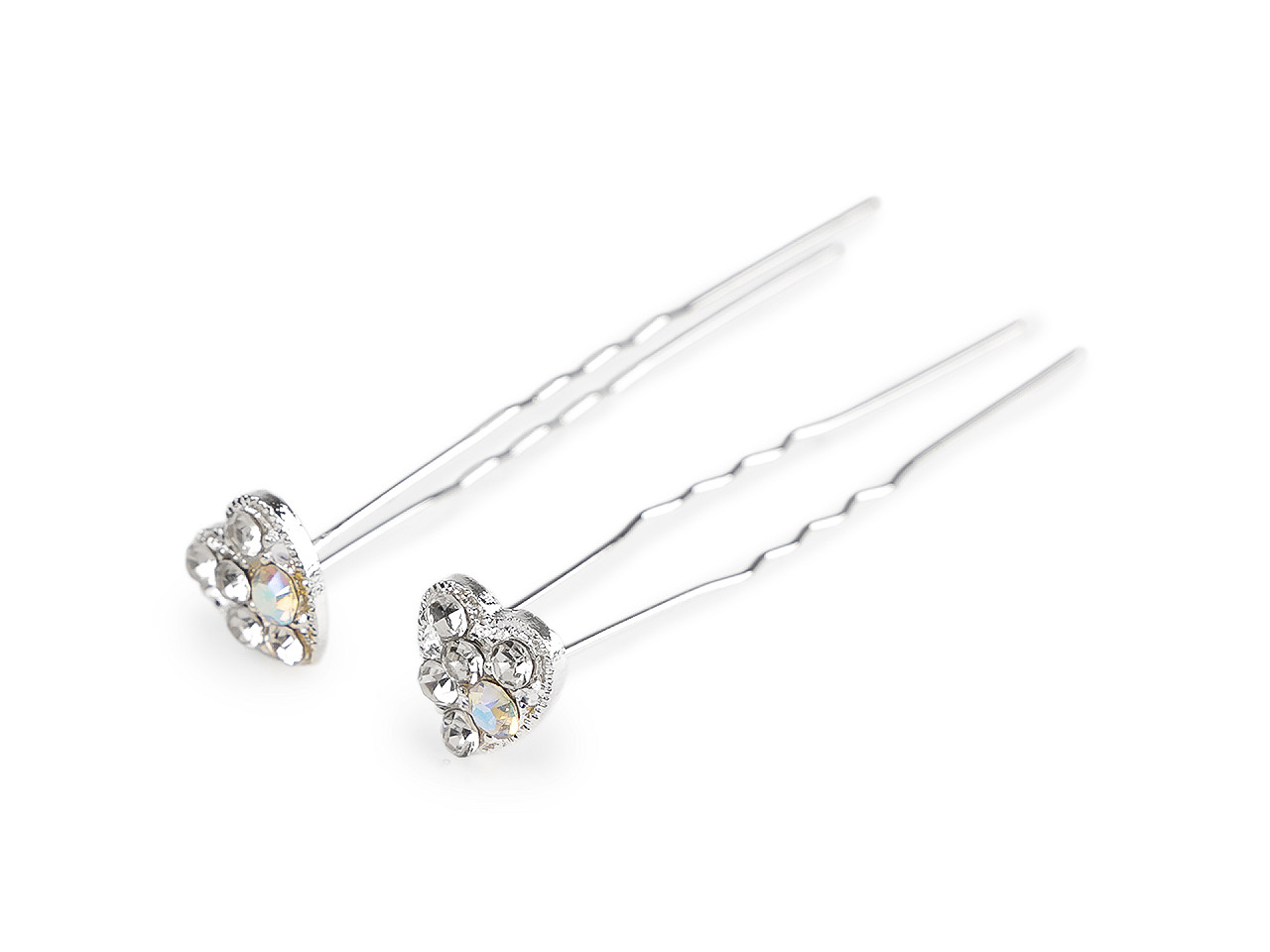 Štrasová vlásenka Ø12 mm sada 4 ks, střední, 1 crystal