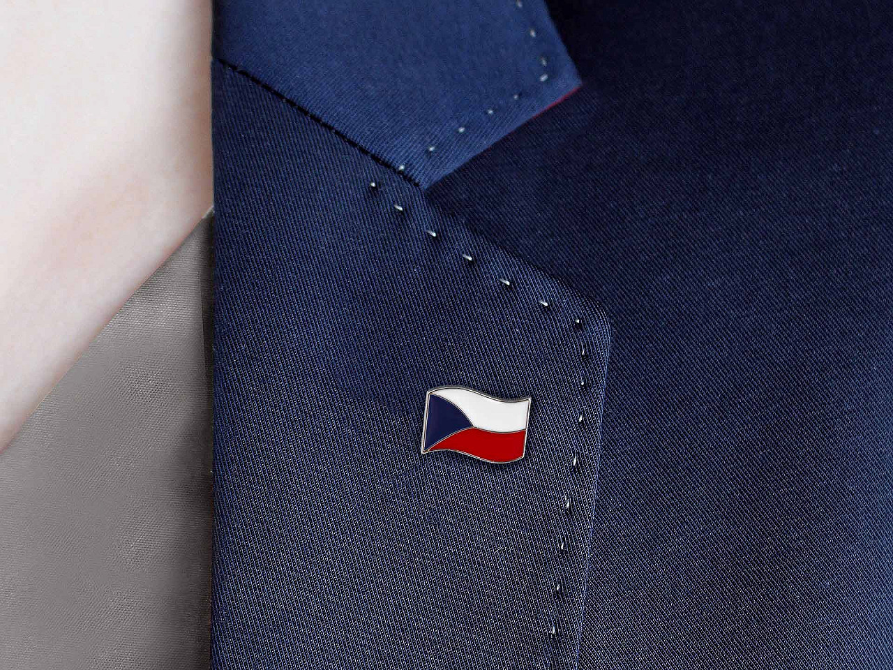 Brož / odznak mini vlajka Česká republika, malé, viz foto