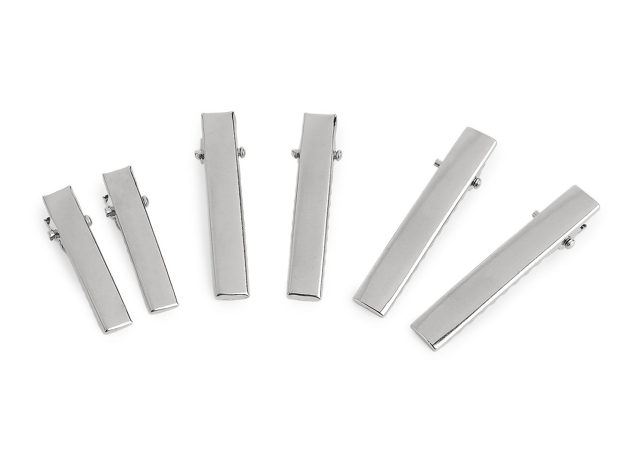 Sponky do vlasů / polotovar k dalšímu zdobení, velké, 2 40 mm platina