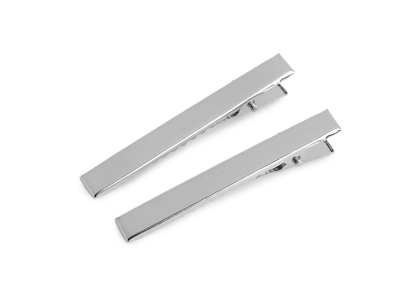 Sponky do vlasů / polotovar k dalšímu zdobení, velké, 3 75 mm platina