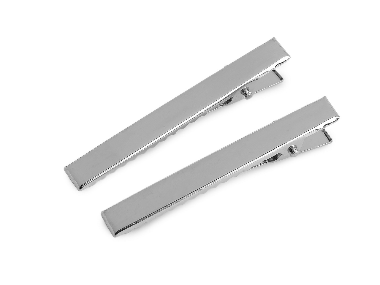 Sponky do vlasů / polotovar k dalšímu zdobení, velké, 2 65 mm platina