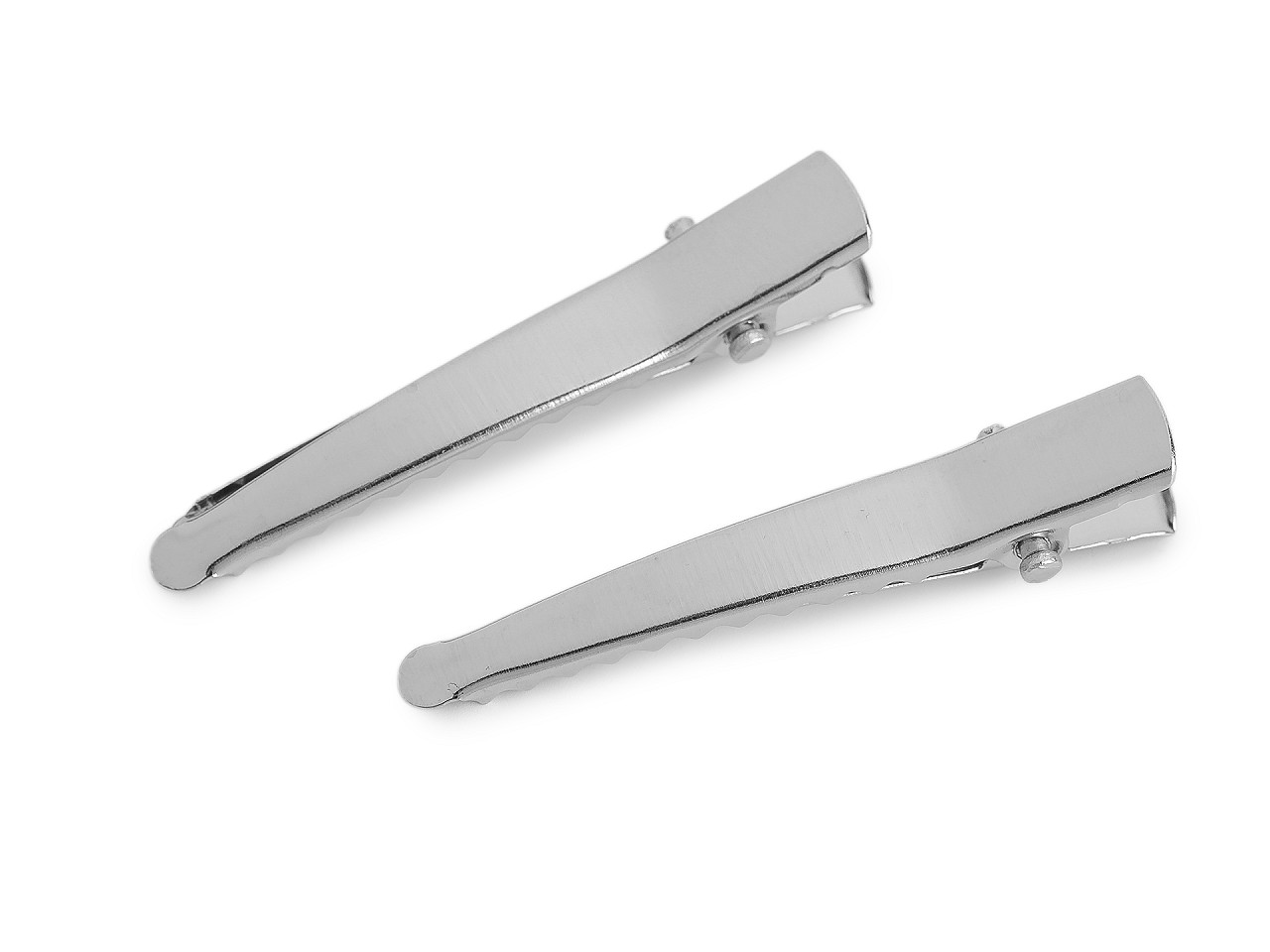 Sponky do vlasů / polotovar k dalšímu zdobení, střední, 1 (30 mm) platina