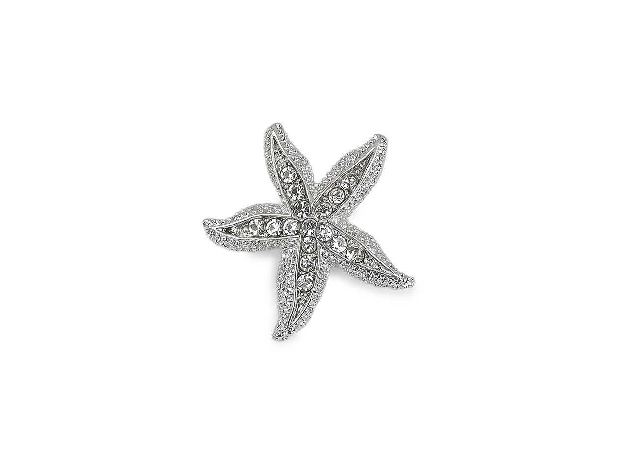 Brož s broušenými kamínky mini beran, pelikán, ještěrka, mořská hvězdice, malé, 1 crystal beran