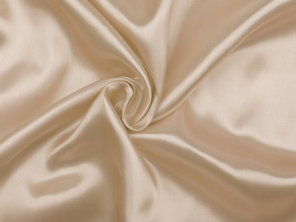 Satin fabric, beige, 1 m