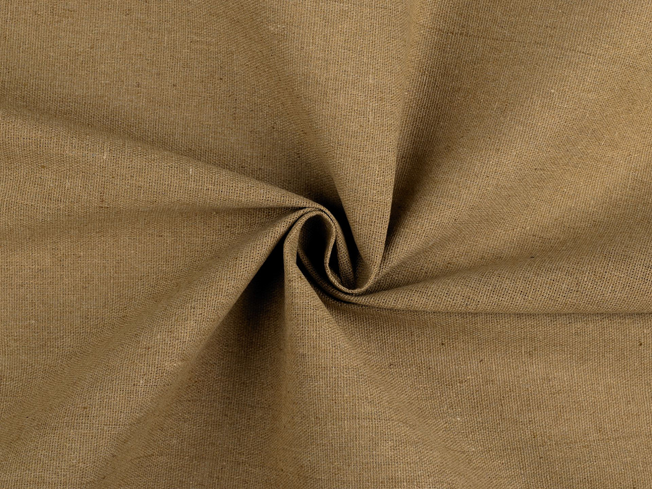 Linen fabric, brown-beige, 1 m