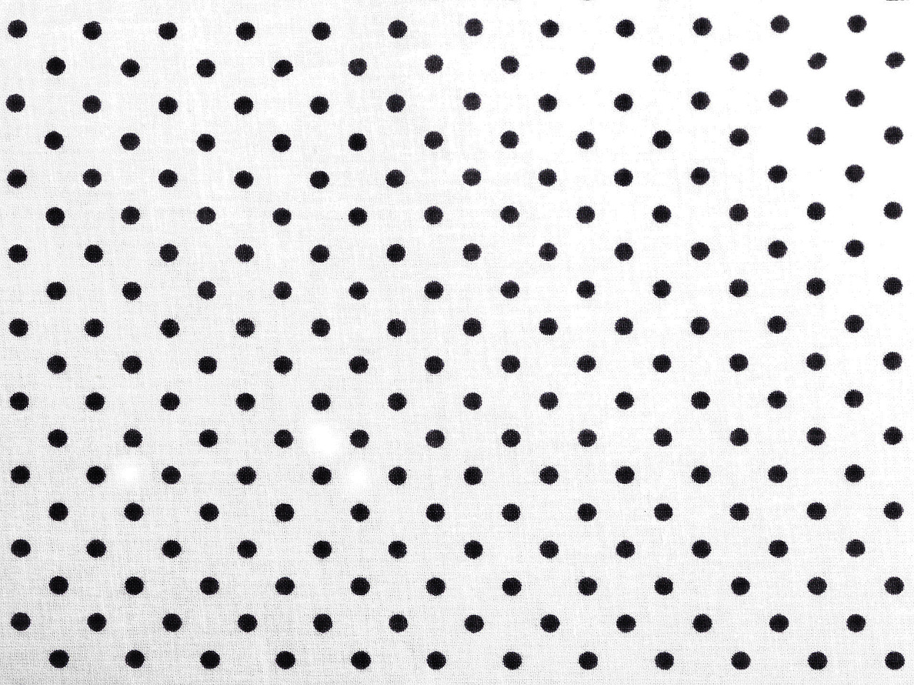 Bavlněná látka / plátno puntíky, střední, 6 (74) bílá šedá