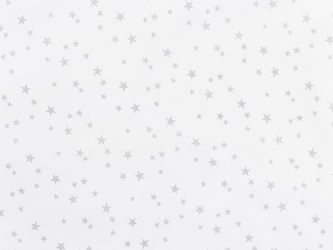 Bavlněná látka / plátno hvězdy, střední, 4 šedá