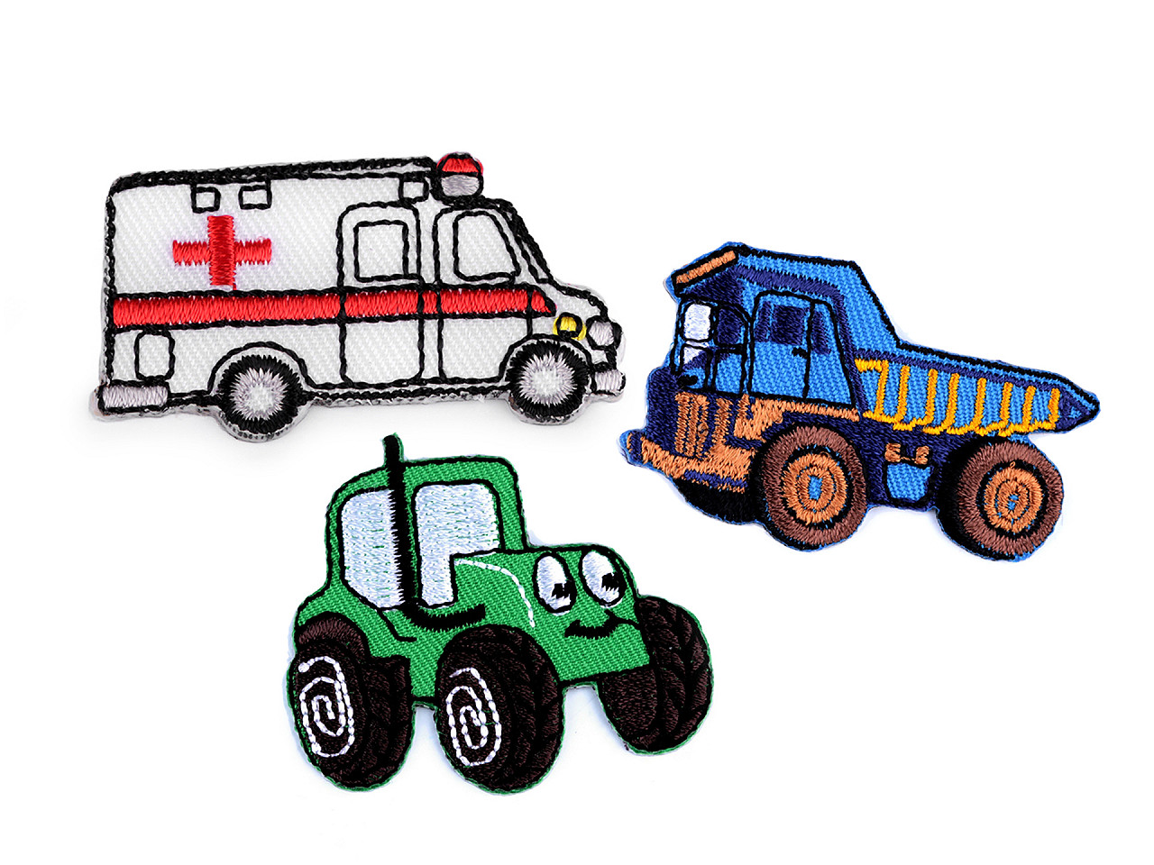 Nažehlovačka nákladní auto, traktor, bagr, vláček, míchačka, malé, 6 šedá náklaďák