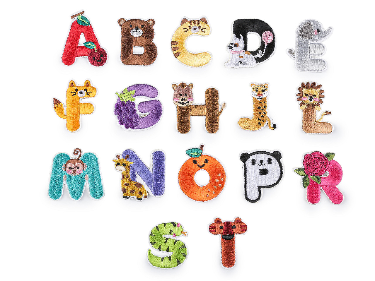 Nažehlovačka písmena, malé, S zelená sv.