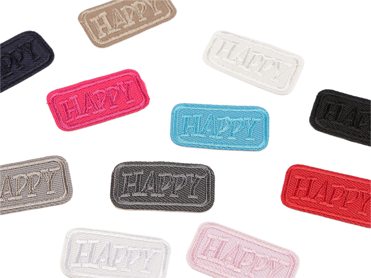 Nažehlovačka Happy, střední, 8 šedá