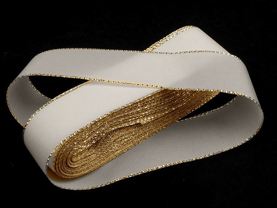 Stuha taftová s lurexom šírka 25mm