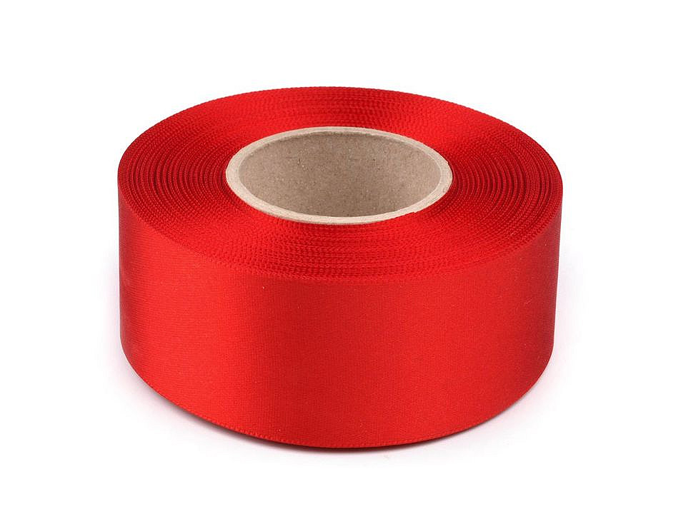 Atlasová stuha oboulící šíře 40 mm, střední, 633 růžová malinová