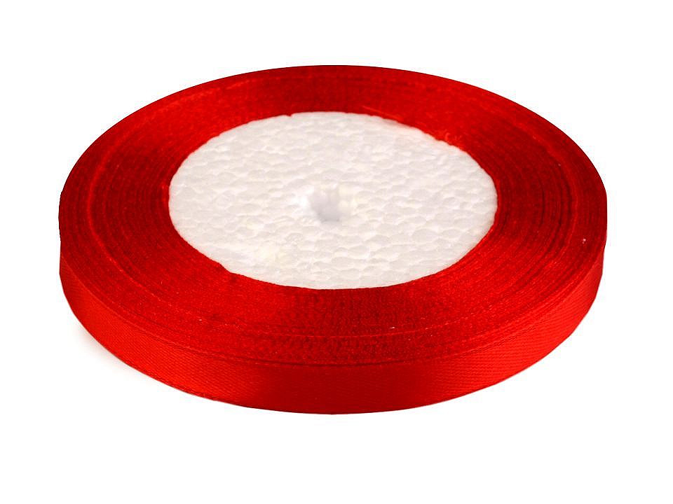 Atlasová stuha šíře 10 mm, střední, 187 modrá nebeská