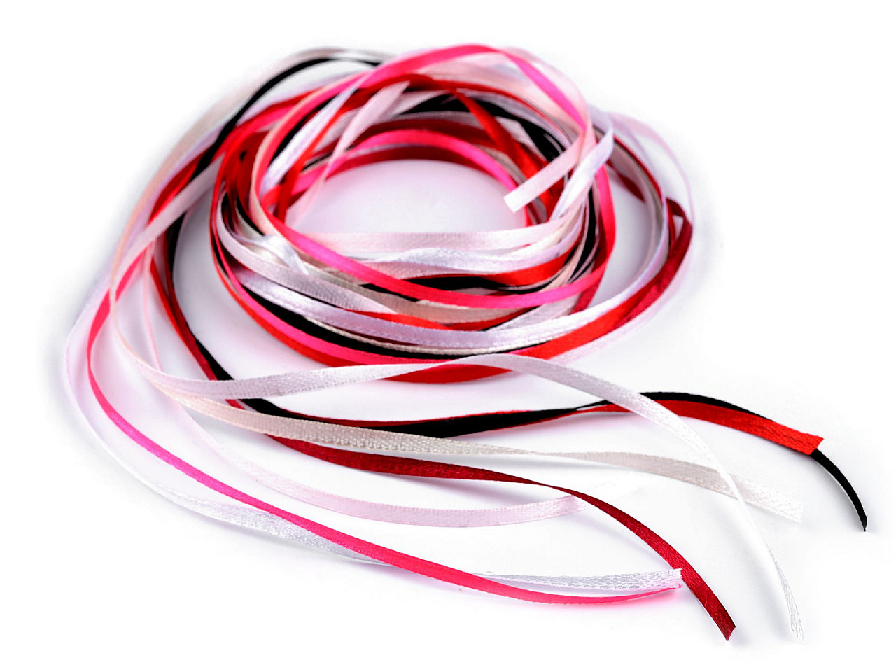 Atlasová stuha šíře 3 mm, střední, 02 vanilková