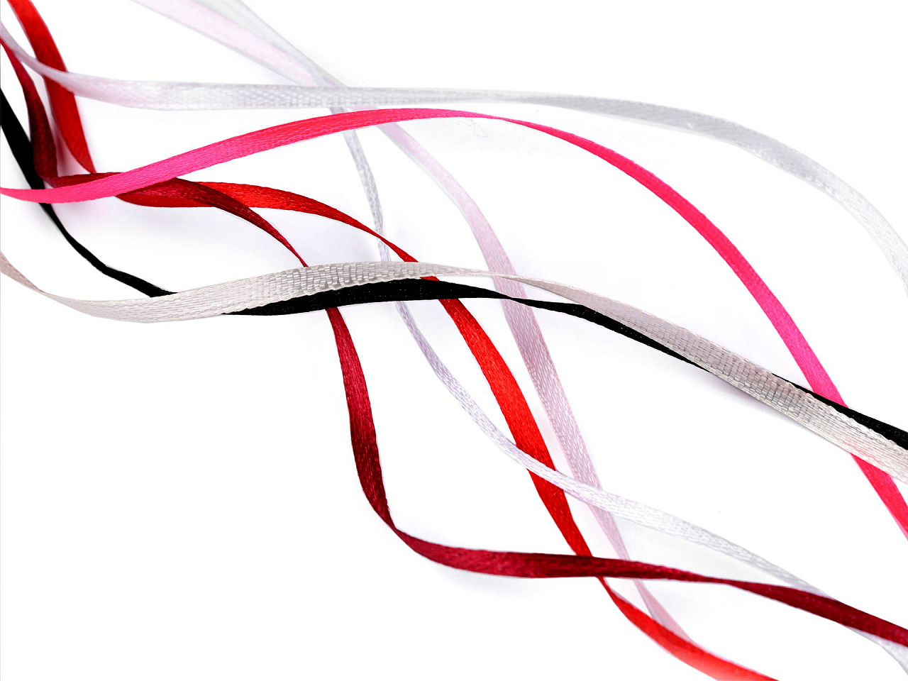 Atlasová stuha šíře 3 mm, střední, 02 vanilková