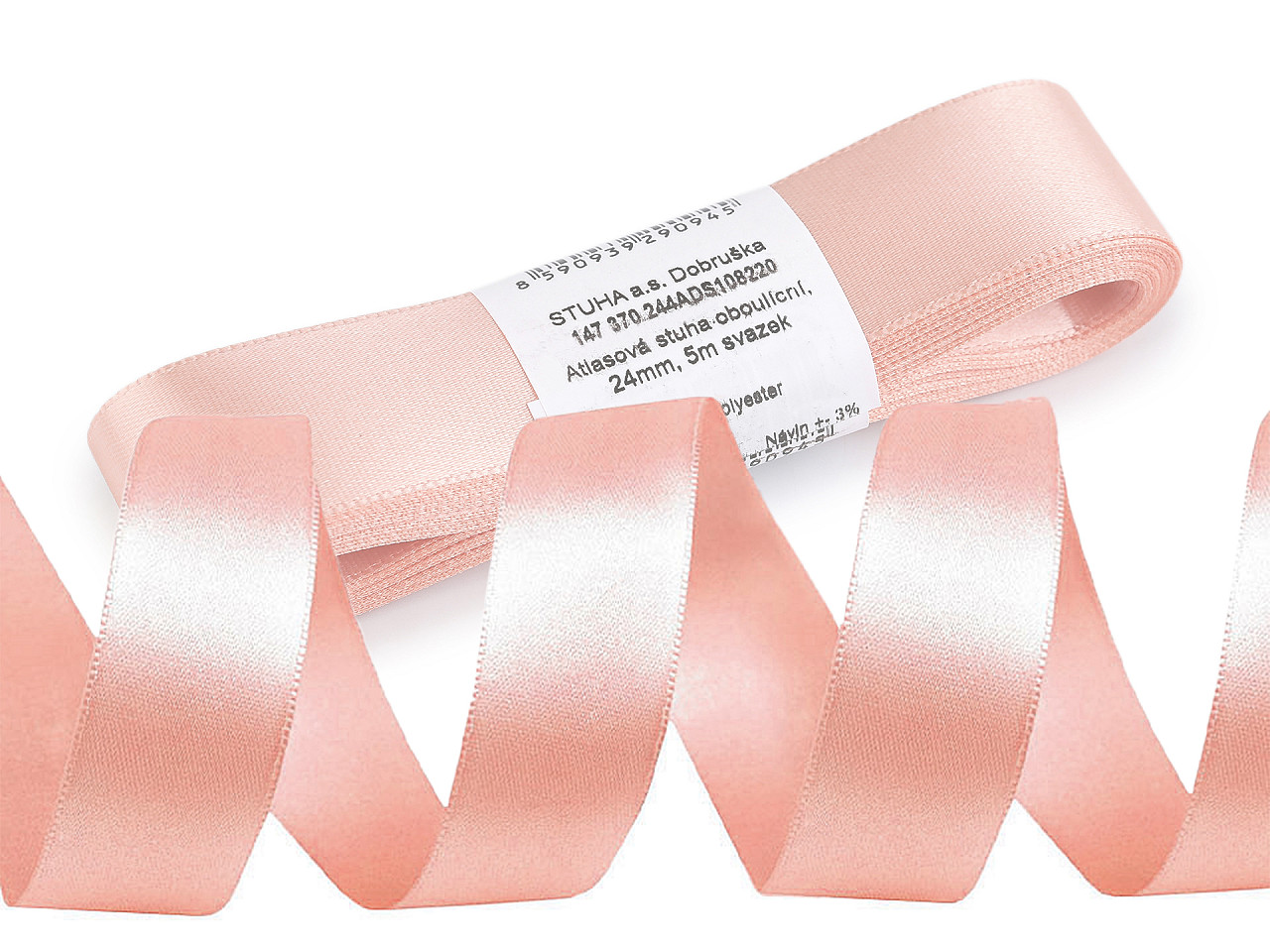 Atlasová stuha oboulící svazky po 5 m šíře 24 mm, malé, 309 zelená