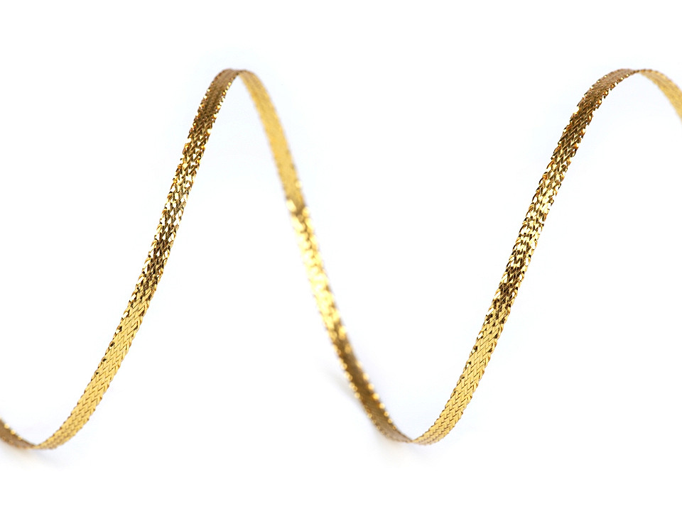 Stuha s lurexom šírka 3 mm vianočná