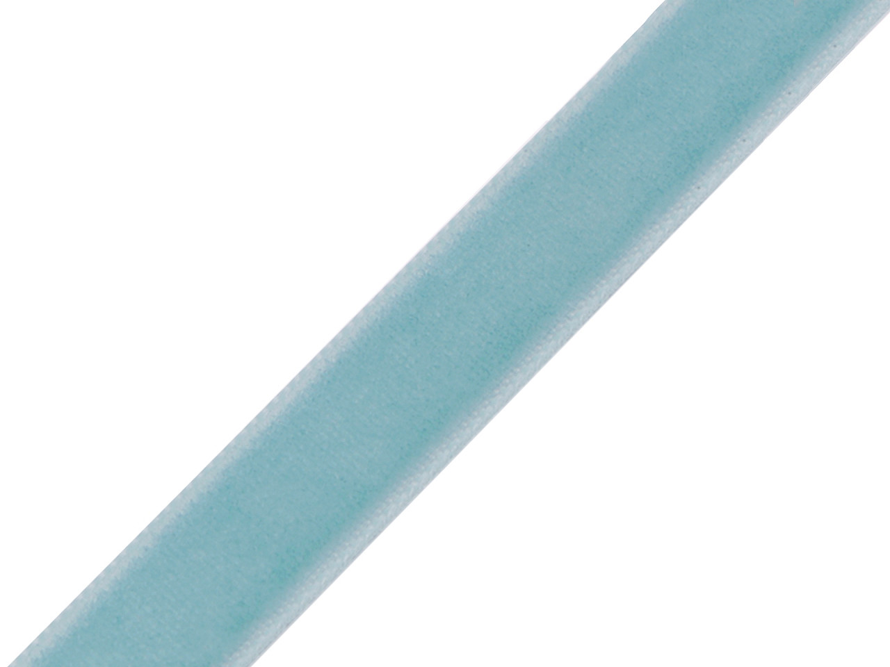 Velvet ribbon 9 mm wide, light turquoise, 180 m