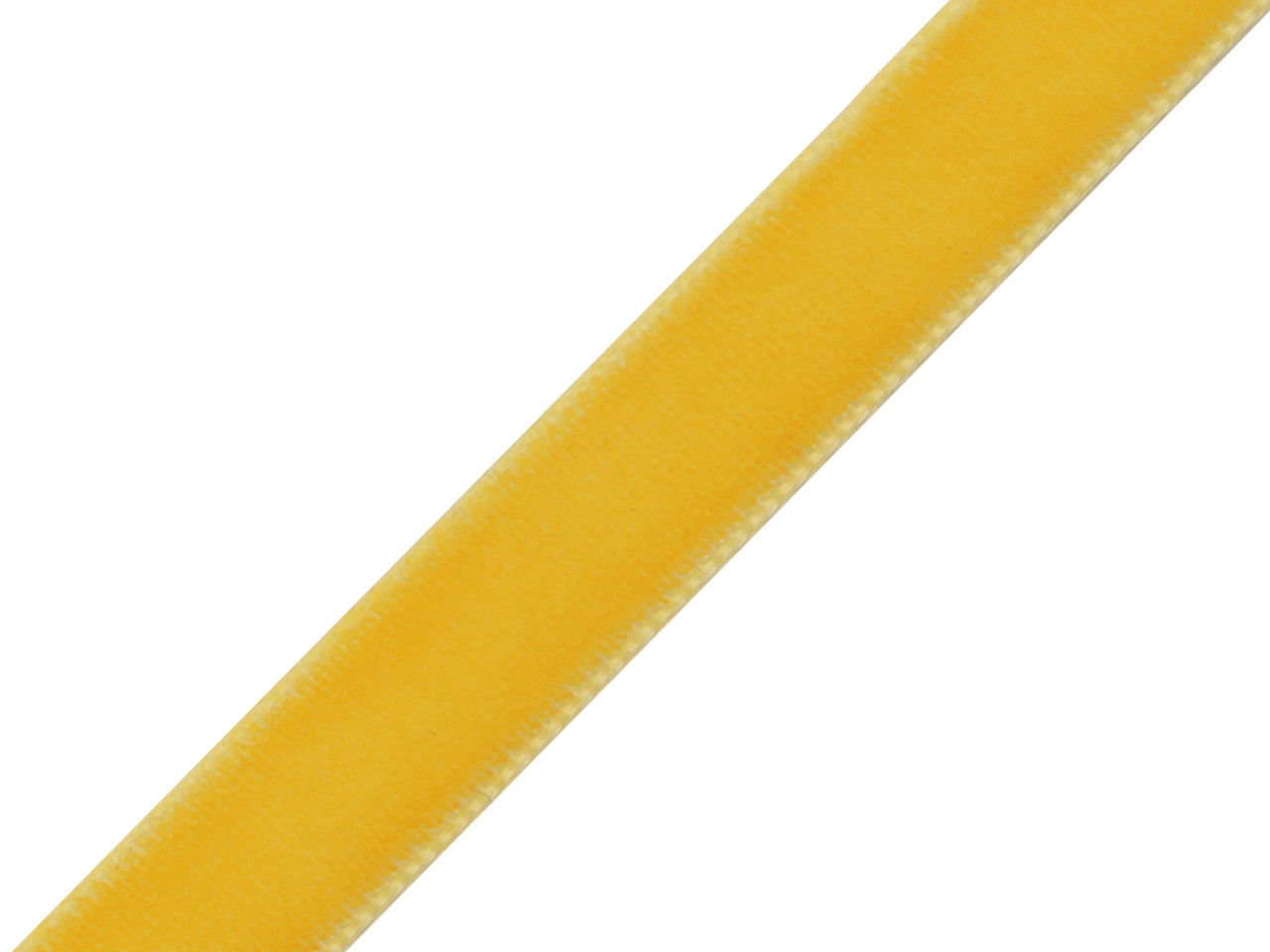 Velvet ribbon 9 mm wide, yellow, 180 m