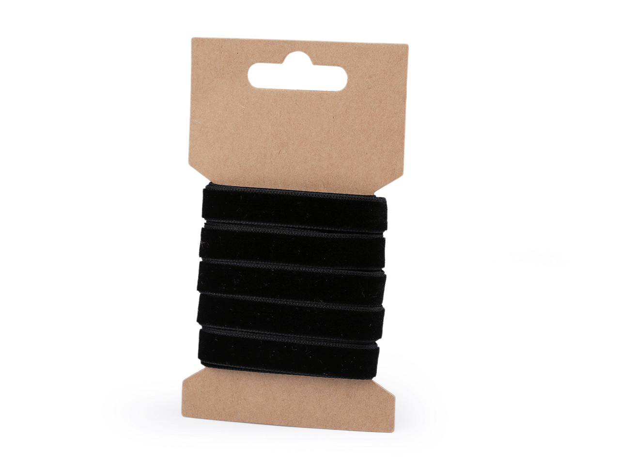 Velvet ribbon 9 mm wide, black, 3 m