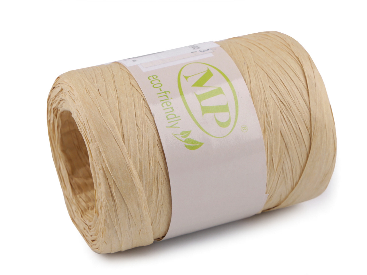 Lyko raffia for knitting bags, width 5-8 mm, cream, 1 pc