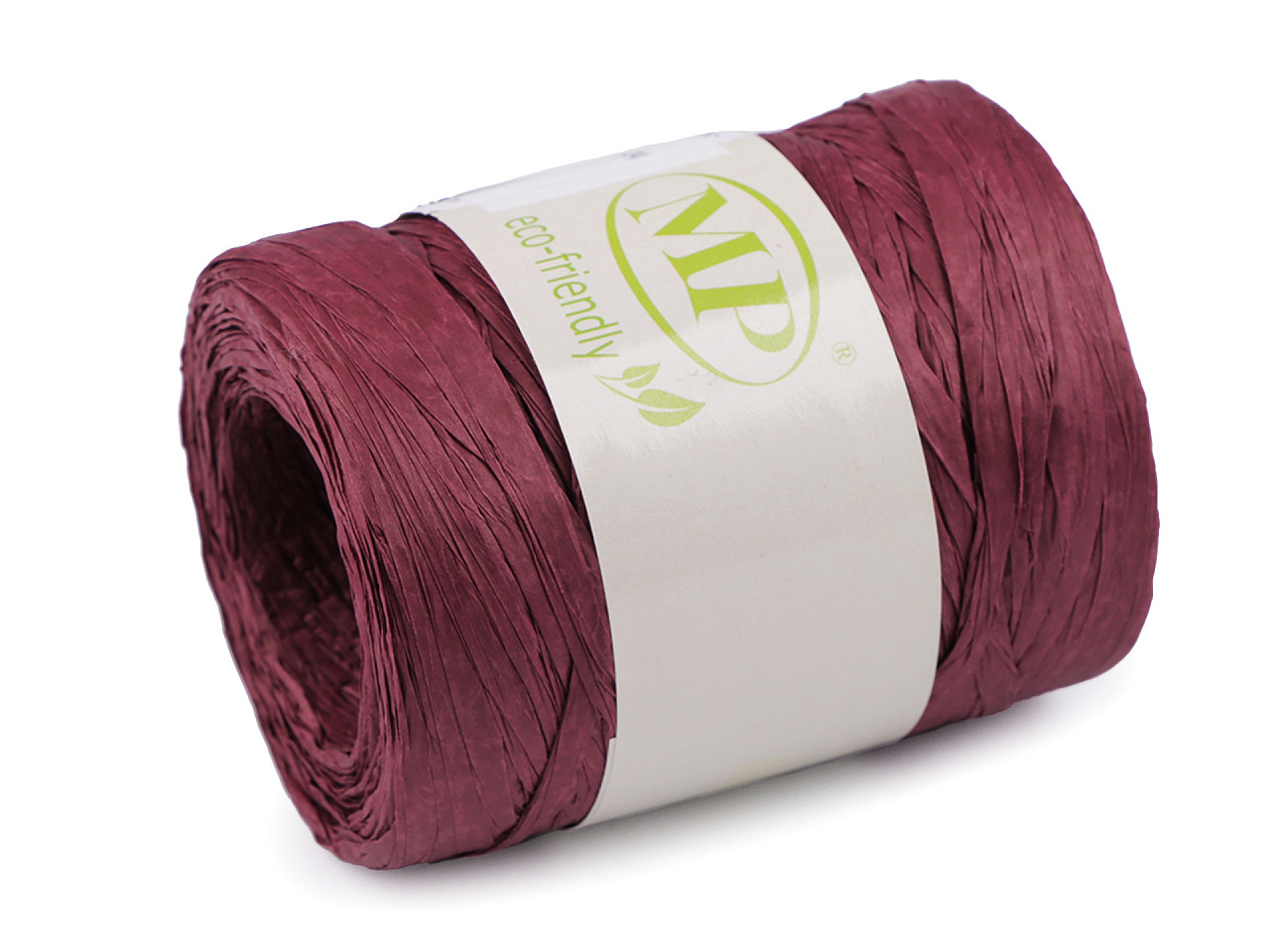 Lyko raffia for knitting bags, width 5-8 mm, burgundy, 1 pc