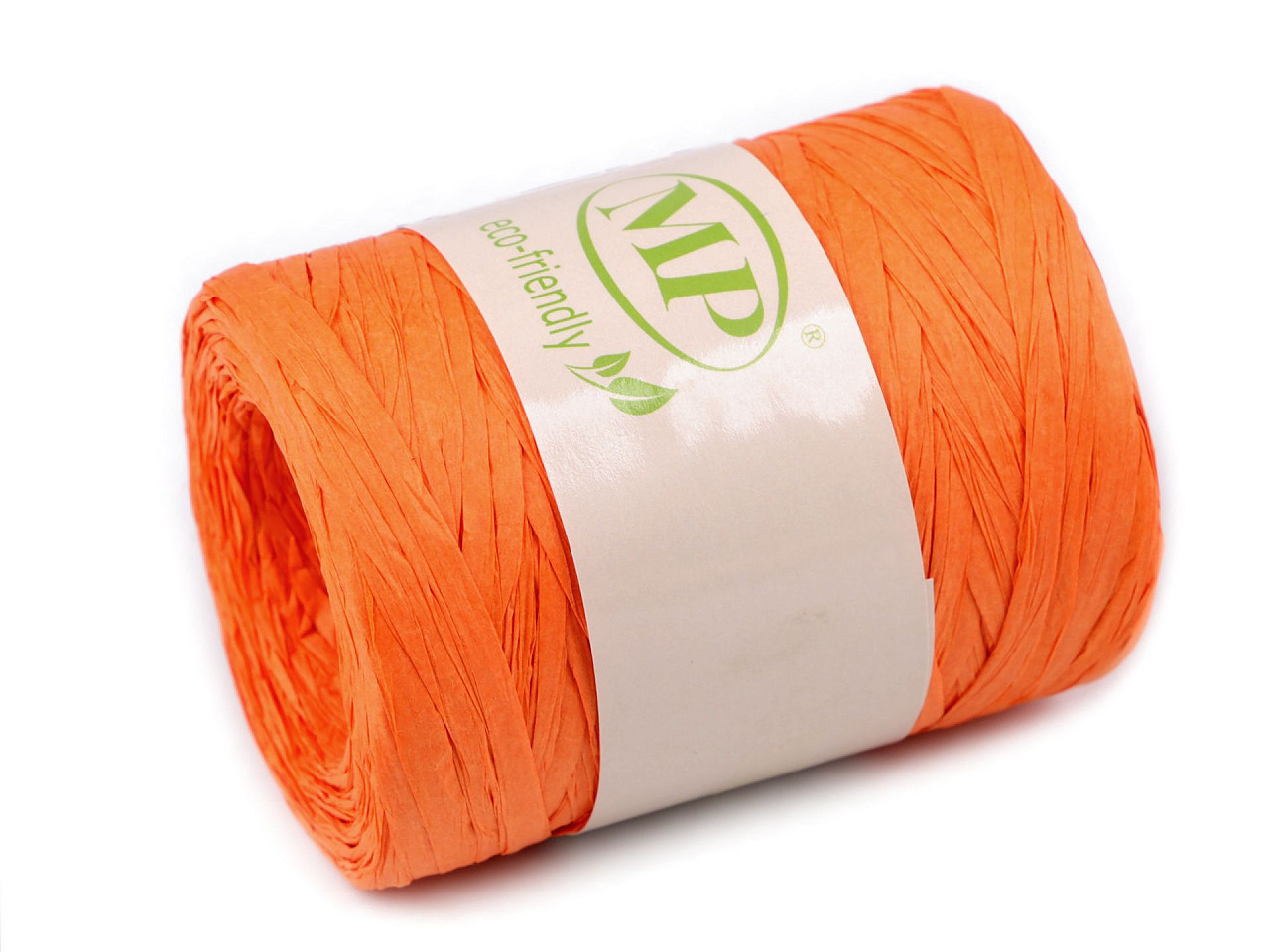 Lyko raffia for knitting bags, width 5-8 mm, orange, 1 pc