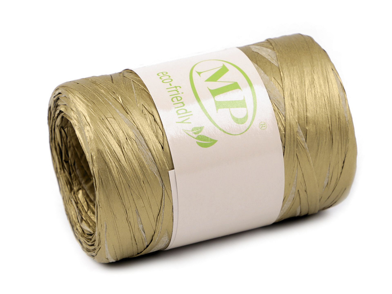 Lyko raffia for knitting bags width 5-8 mm, gold, 1 pc