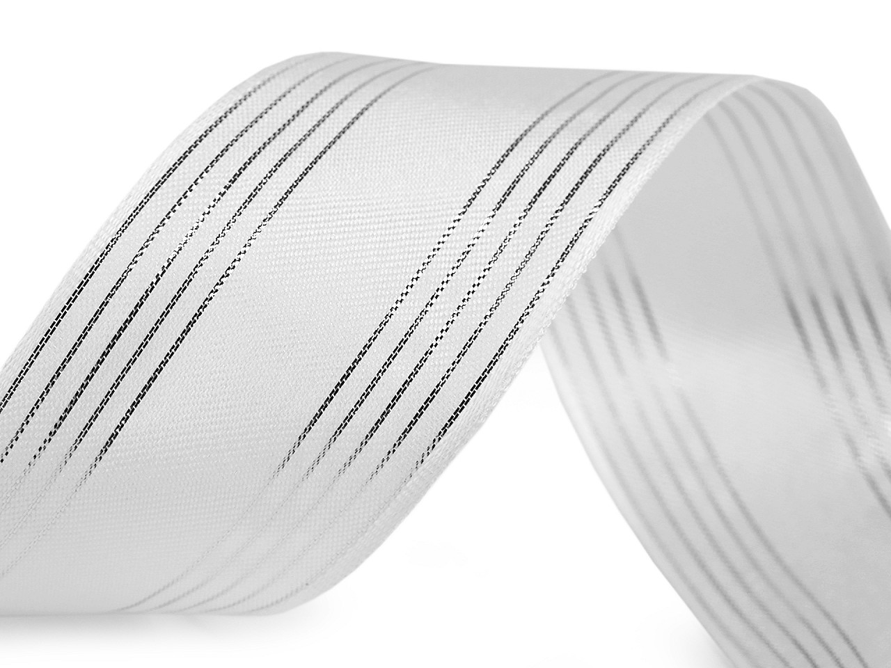 Stuha s lurexom šírka 40 mm