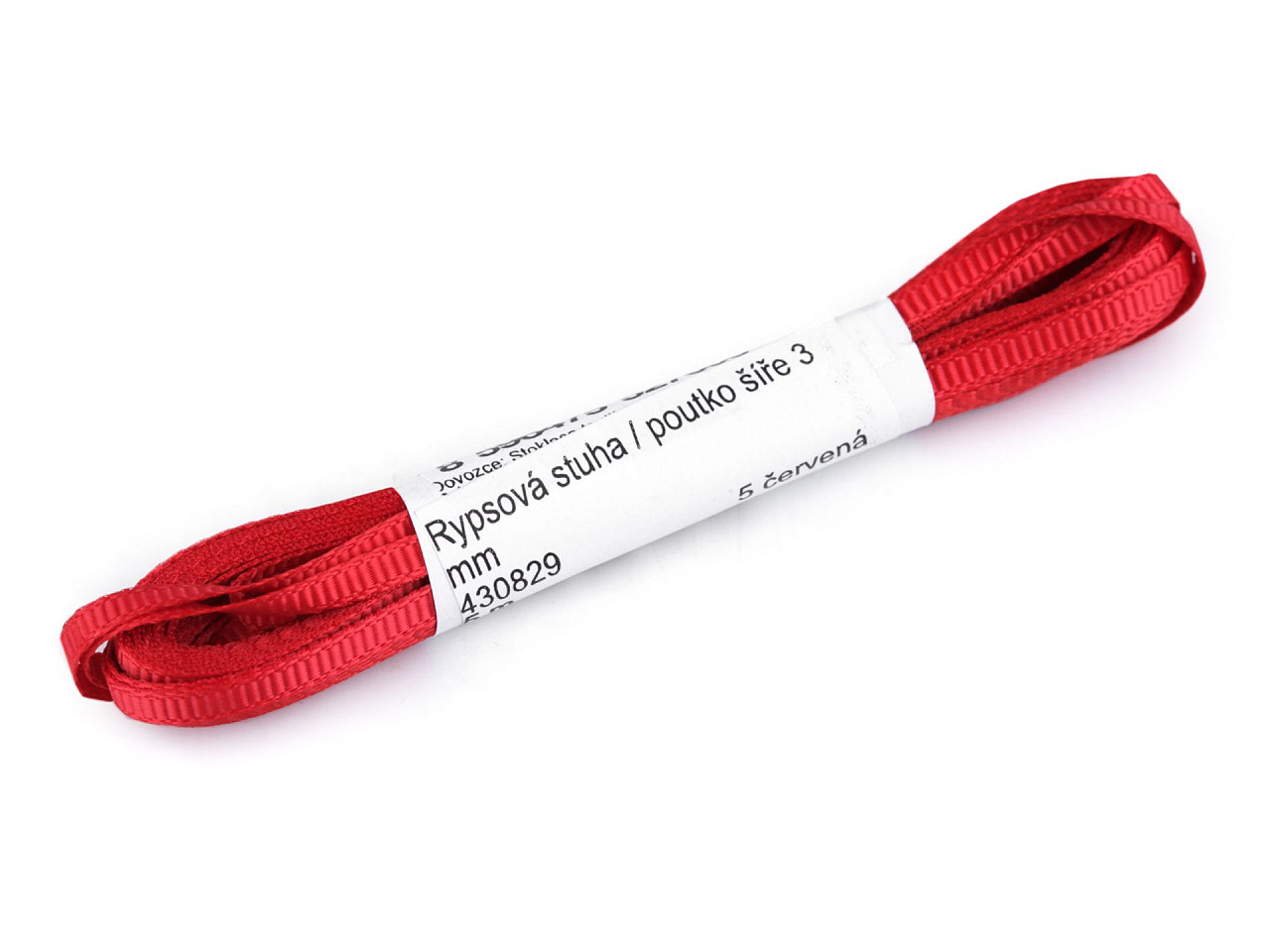 Rypsová stuha / poutko šíře 3 mm, malé, 8 černá