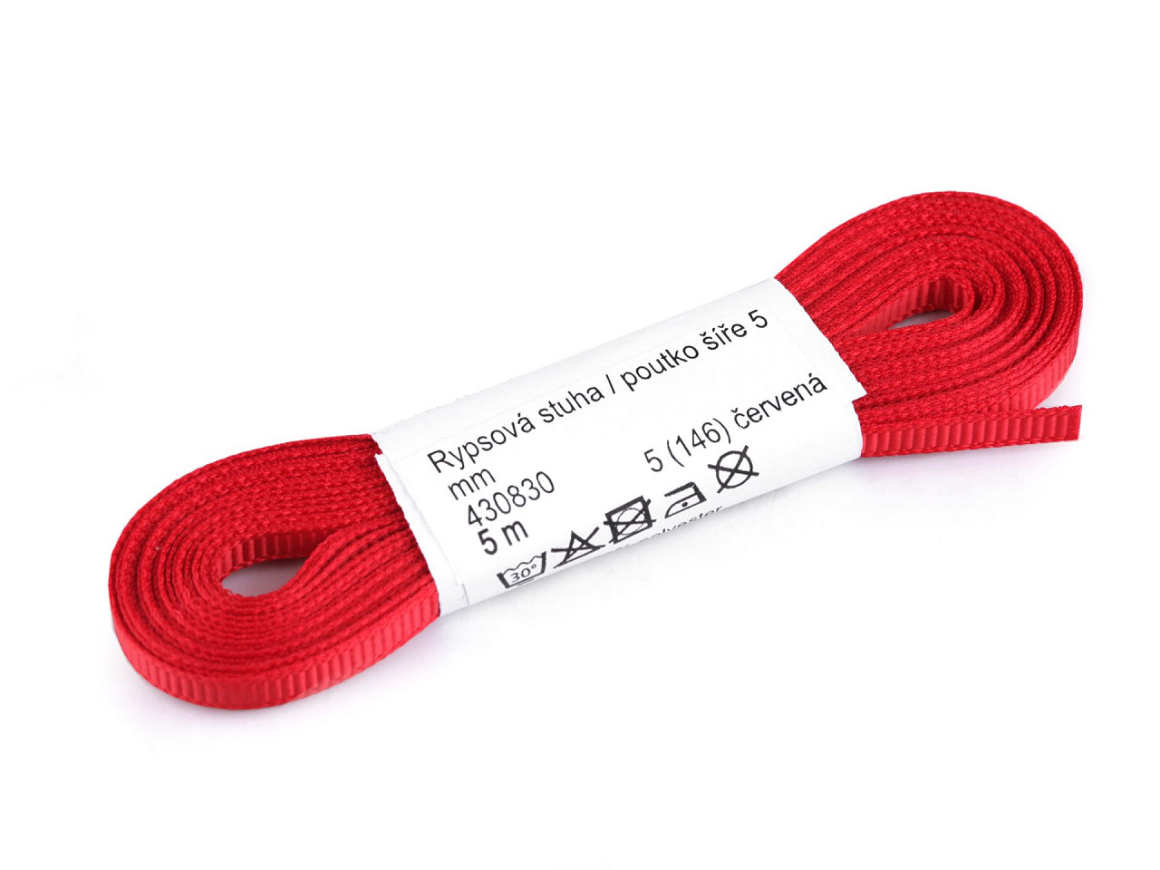 Rypsová stuha / poutko šíře 5 mm, velké, 12 (46) fialová