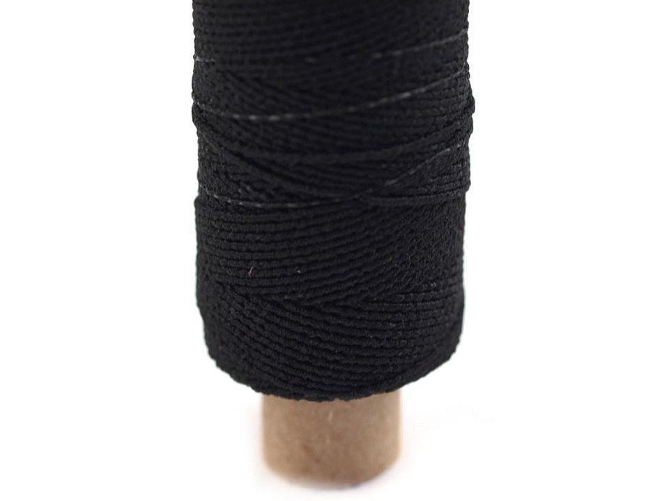 Elastic threads / rubber band Ø1 mm, 30 m, black, 1 pc