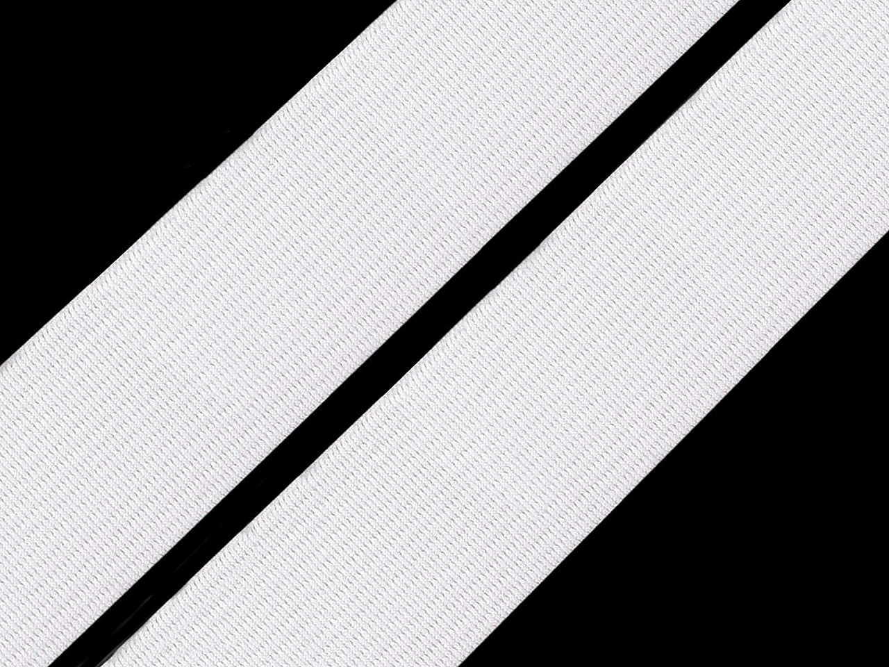 Elastic smooth width 20 mm woven, white, 25 m