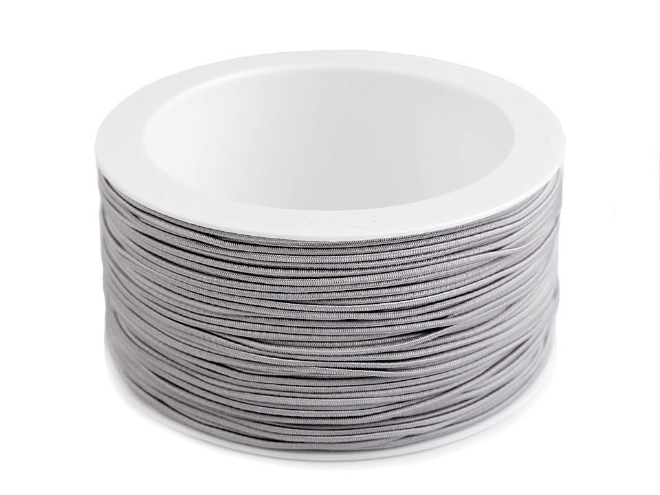 Round elastic Ø1.2 mm, light grey, 50 m