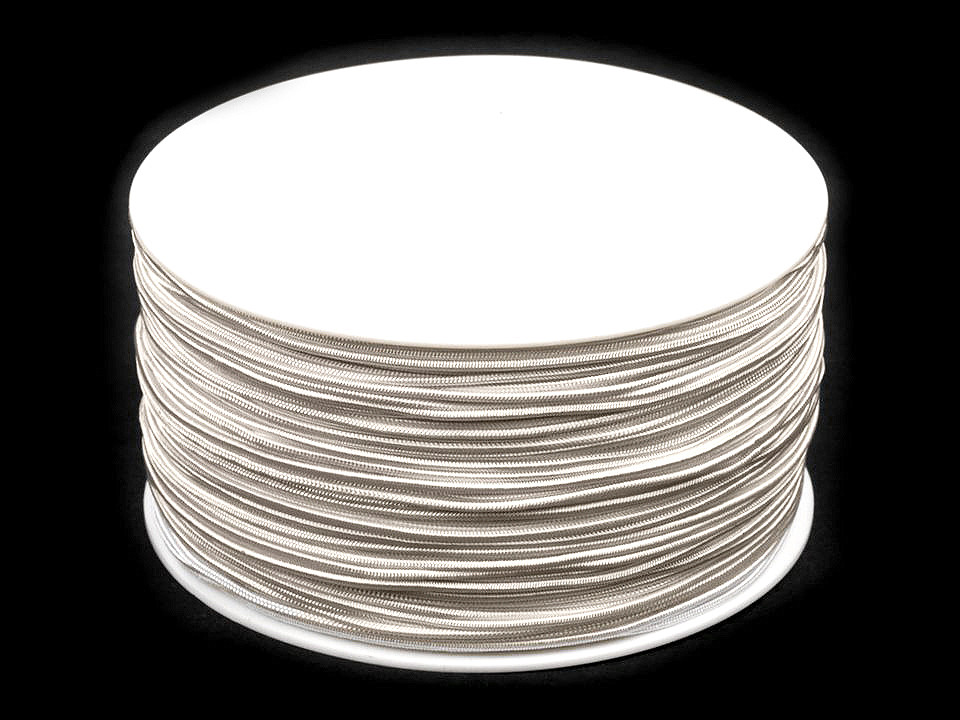 Round elastic Ø1.2 mm, lightest cream, 50 m