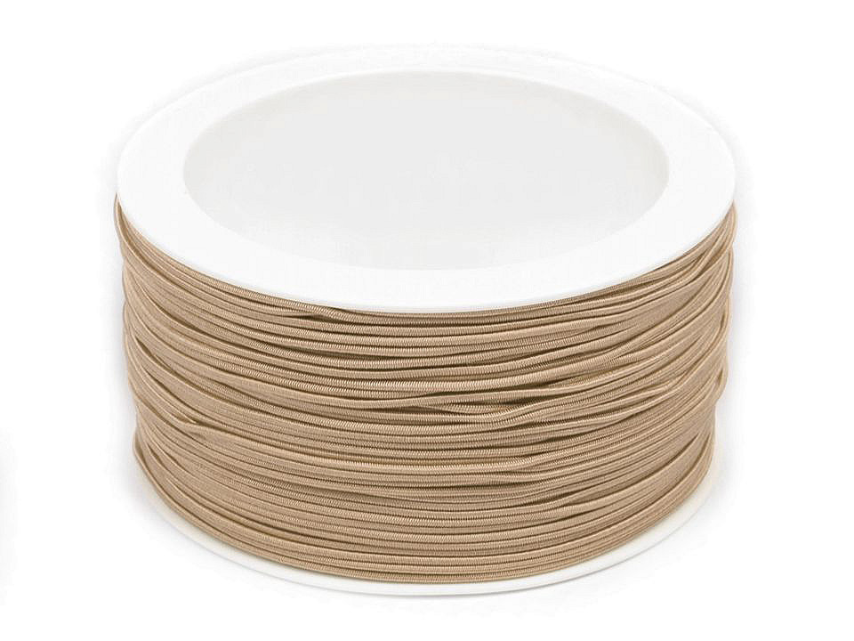 Round elastic Ø1.2 mm, beige, 50 m